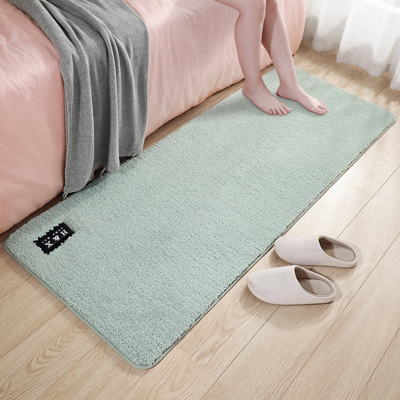 Casual Bedroom Rug Multi-Colored Plain Area Rug Polypropylene Easy Care Washable Anti-Slip Carpet