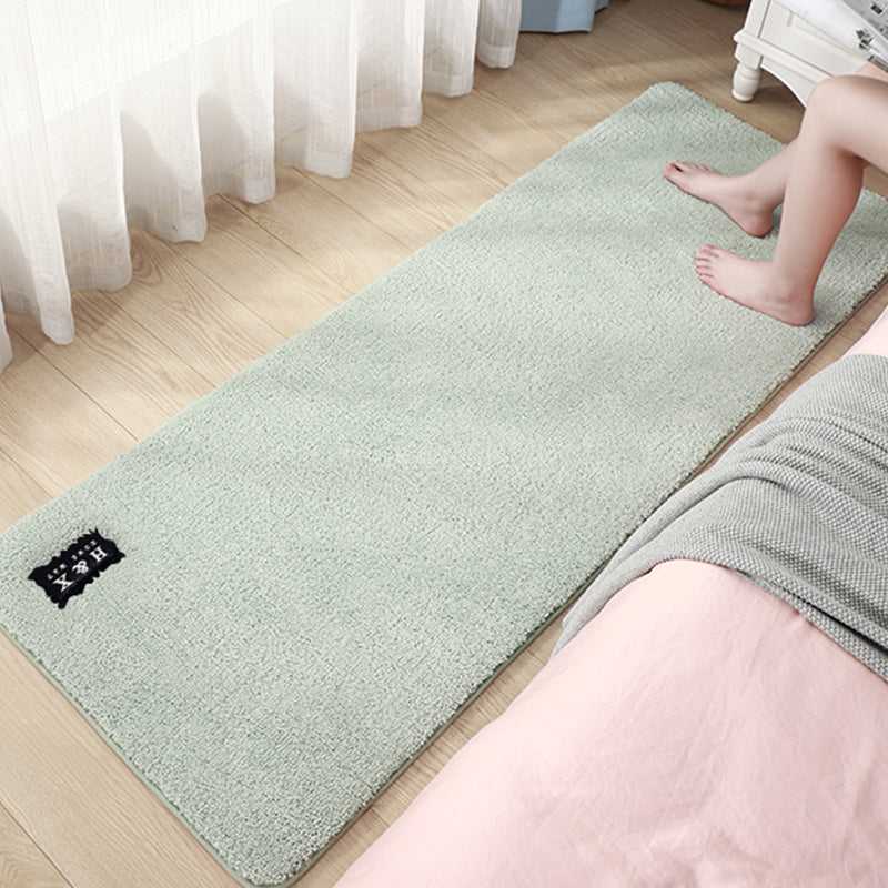 Casual Bedroom Rug Multi-Colored Plain Area Rug Polypropylene Easy Care Washable Anti-Slip Carpet