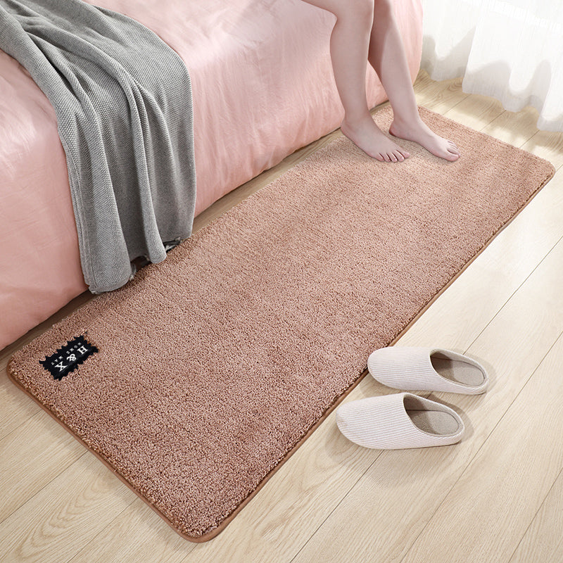 Casual Bedroom Rug Multi-Colored Plain Area Rug Polypropylene Easy Care Washable Anti-Slip Carpet