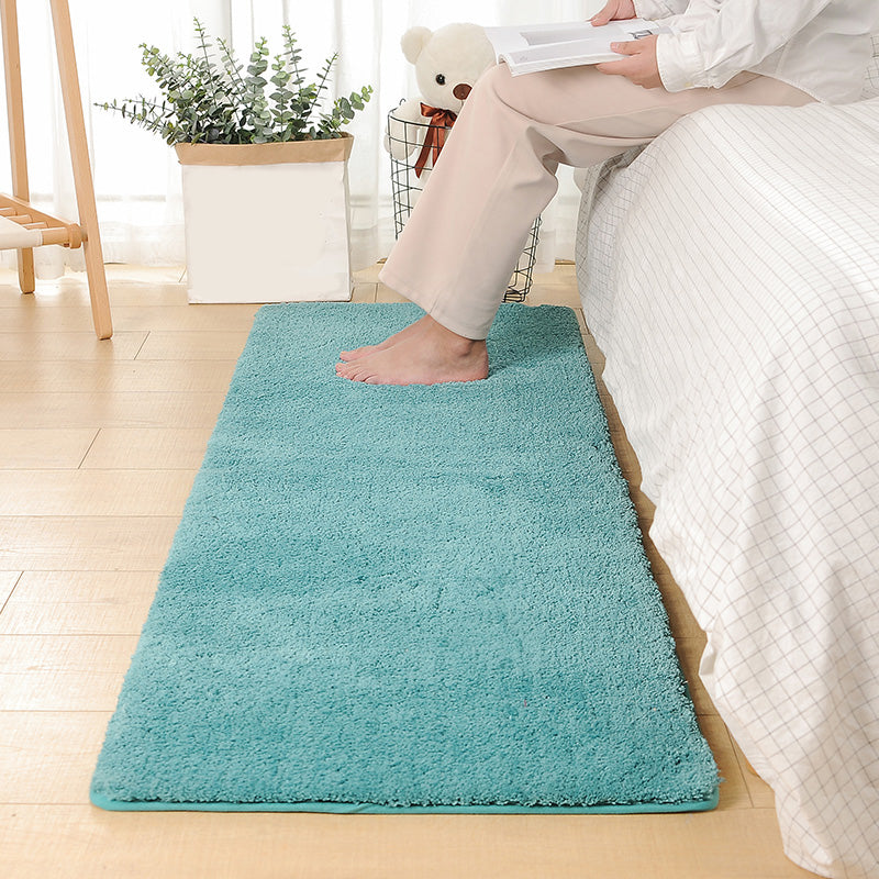 Tappeto per camera da letto multicolore Classic Area Solid Polyster Polyster Resistente a base di macchie