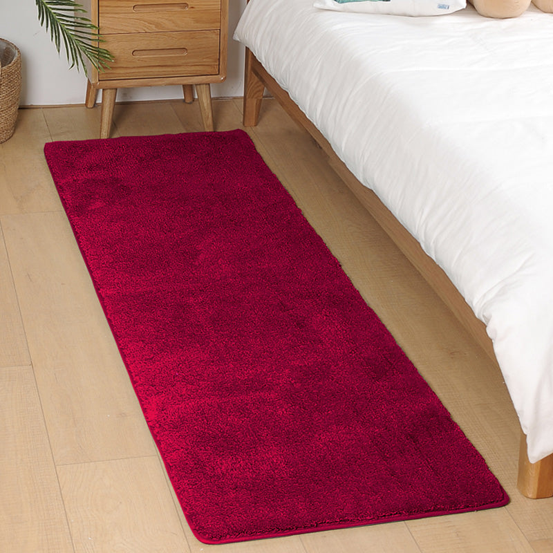 Tappeto per camera da letto multicolore Classic Area Solid Polyster Polyster Resistente a base di macchie