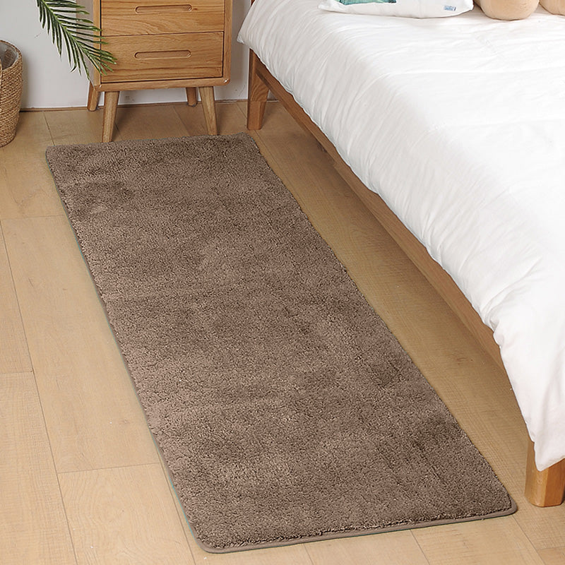 Tappeto per camera da letto multicolore Classic Area Solid Polyster Polyster Resistente a base di macchie