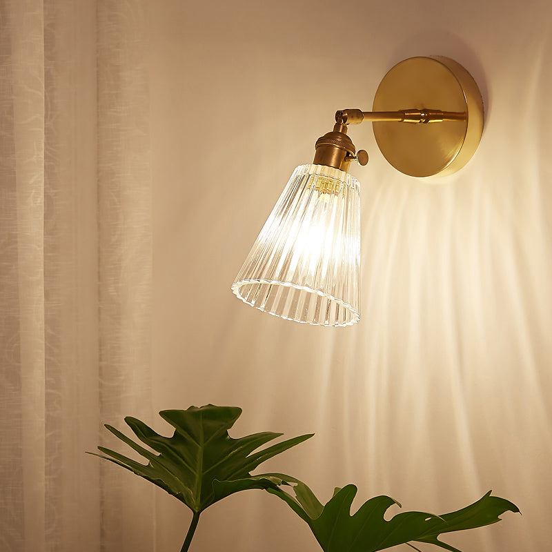 Industrielle schattierte Wandmontage Leuchte eindeutige Glaswandleuchte für Bett