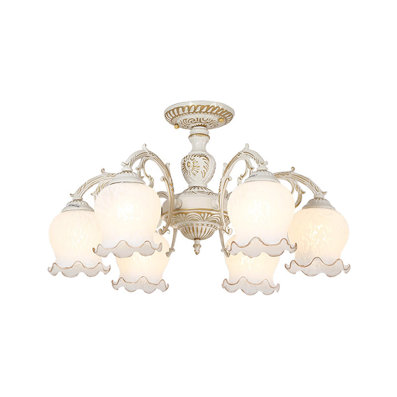 Sombra de brote lámpara de lámpara de montura de vidrio esmerilado