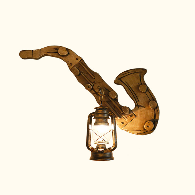 Iron Lantern Kerosène Light Style industriel Single Corridor Mur Wall Éclairage d'éclairage en bronze