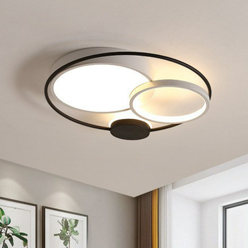 Acrylic Circular Flush Mount Lighting Minimalist LED Flush Mount Fixture for Bedroom