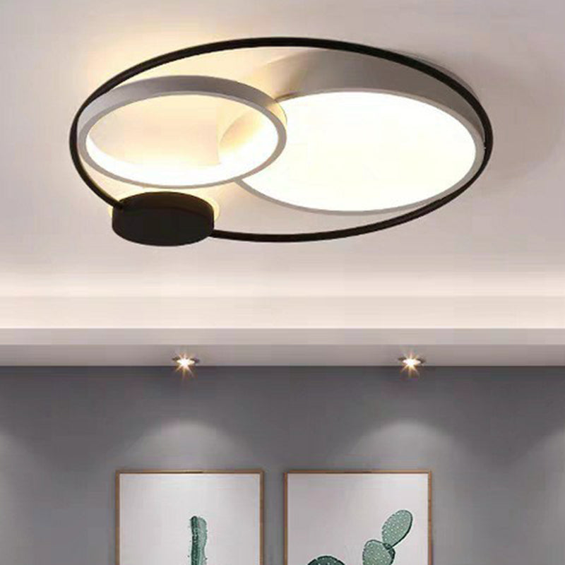 Acrylic Circular Flush Mount Lighting Minimalist LED Flush Mount Fixture for Bedroom