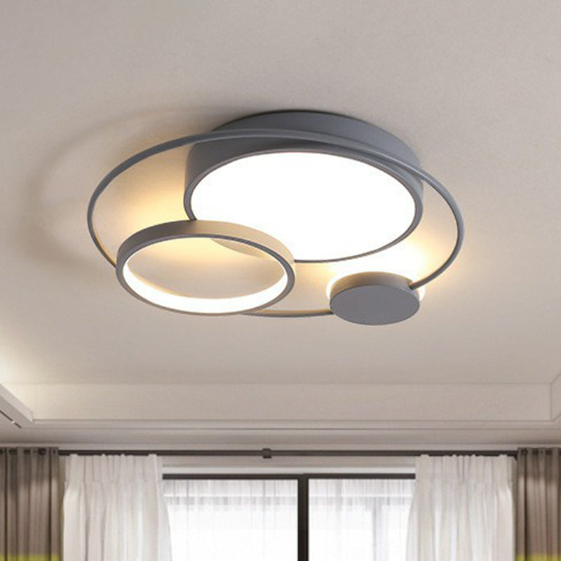 Acrylic Circular Flush Mount Lighting Minimalist LED Flush Mount Fixture for Bedroom