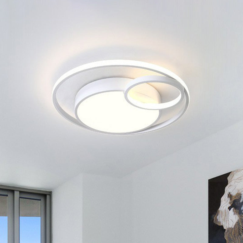Round Bedroom LED Flush Mounted Light Acrylic Simplicity Flush Mount Ceiling Light