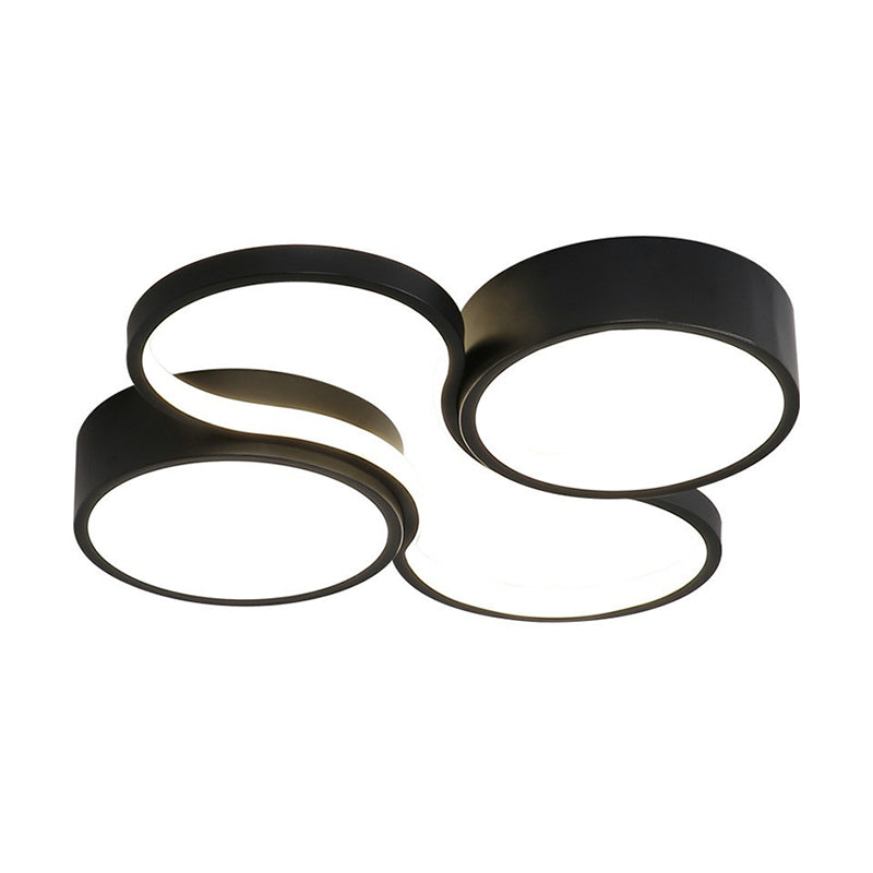 Salle d'étude circulaire LED encastré lumière acrylique simplicité encastré plafonnier