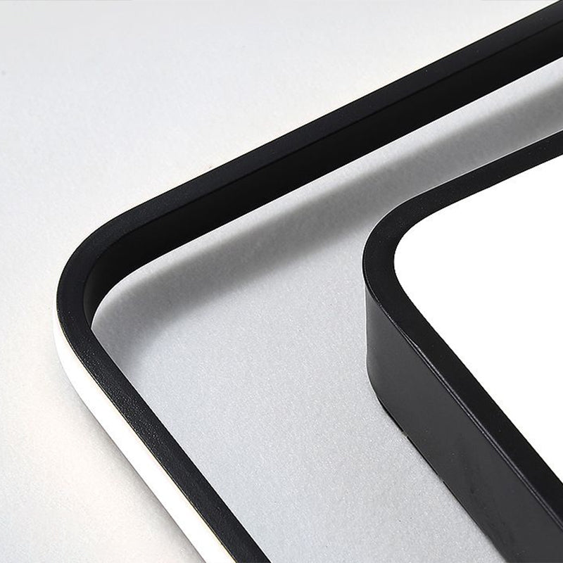 Splice LED encastré lumière acrylique simple chambre à coucher encastré plafonnier noir