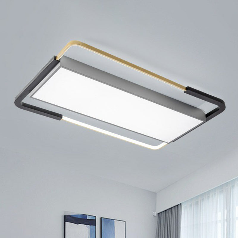 Geometric Acrylic LED Flush Mount Light Simplicity Gold-Black Flush Mount Ceiling Light