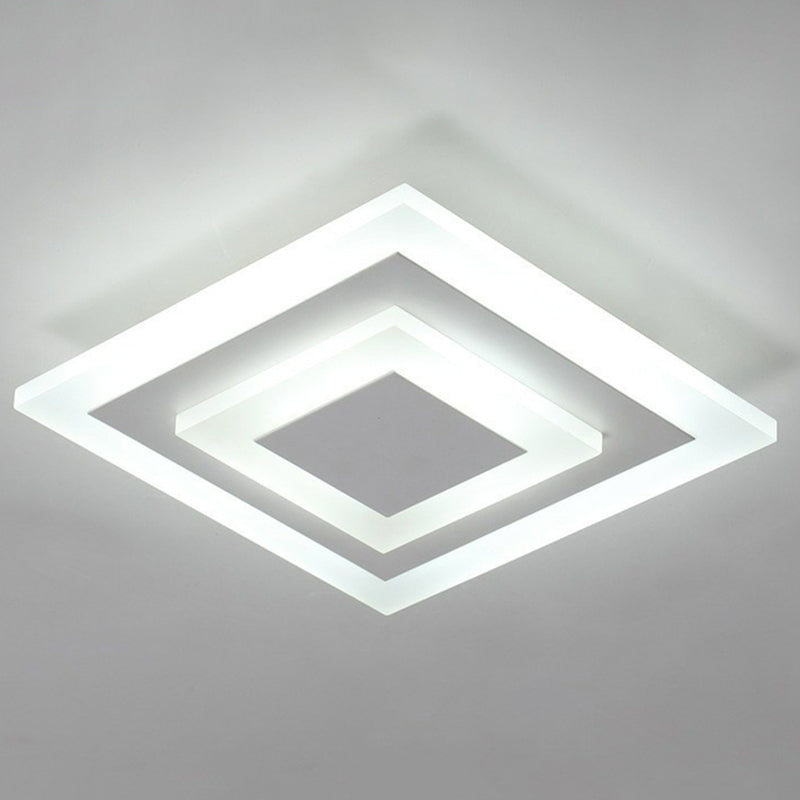 Lámpara de techo empotrada LED de estilo moderno acrílico con luz empotrada de pasillo geométrico