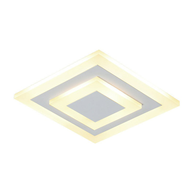 Lámpara de techo empotrada LED de estilo moderno acrílico con luz empotrada de pasillo geométrico