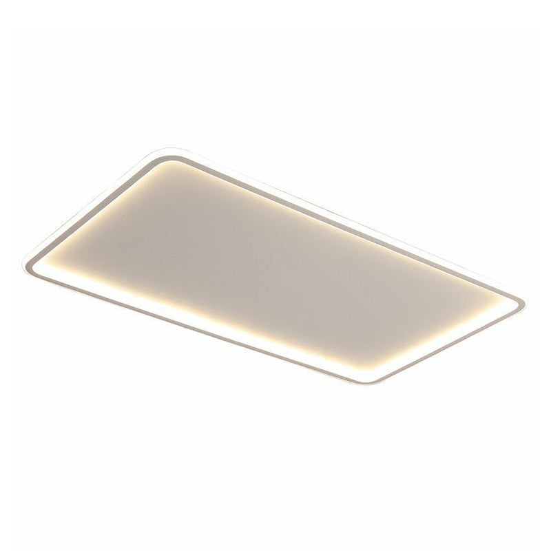 Lámpara de techo empotrada moderna de aluminio con montaje empotrado LED extrafino para dormitorio en blanco