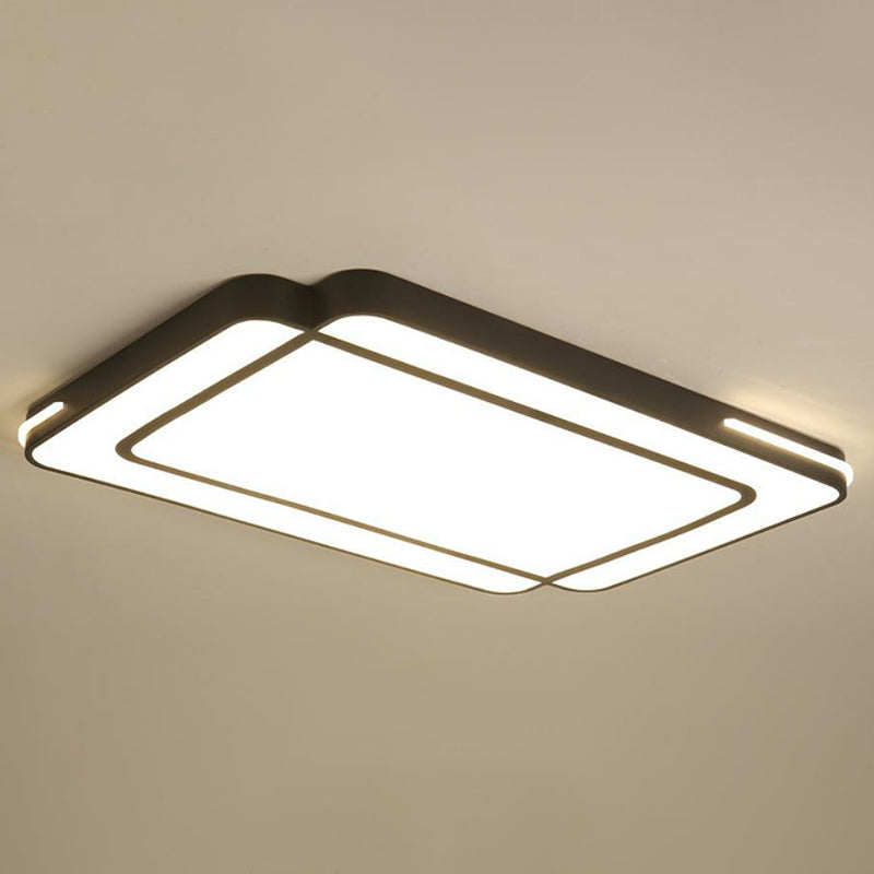 Lampada da soffitto a incasso a LED nera in stile moderno acrilico geometrico per soggiorno