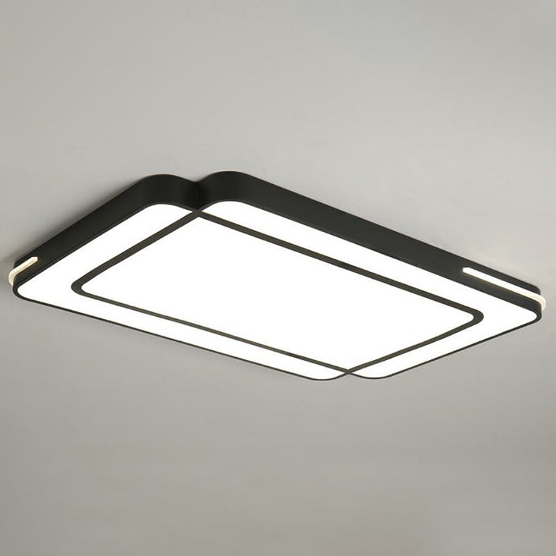 Lampada da soffitto a incasso a LED nera in stile moderno acrilico geometrico per soggiorno