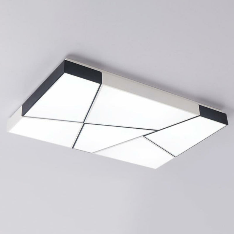 Éclairage encastré minimaliste en acrylique pour salon, luminaire LED en noir et blanc