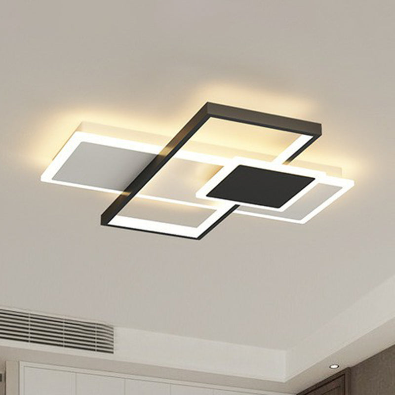 Splicing Rectangle LED Flush Mount Light Simplicity Acrylic Living Room Flush Mount Ceiling Light