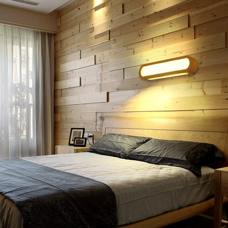 Elongated Oval Bedroom Vanity Light Acrylic Contemporary LED Sconce Light Fixture