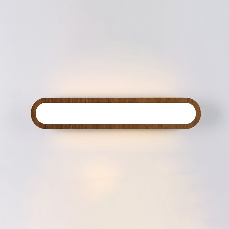 Elongated Oval Bedroom Vanity Light Acrylic Contemporary LED Sconce Light Fixture