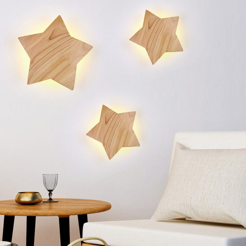 Ideas de iluminación de pared LED en forma de estrella Sala de estar contemporánea Sala de estar Luz de Luz de Luz