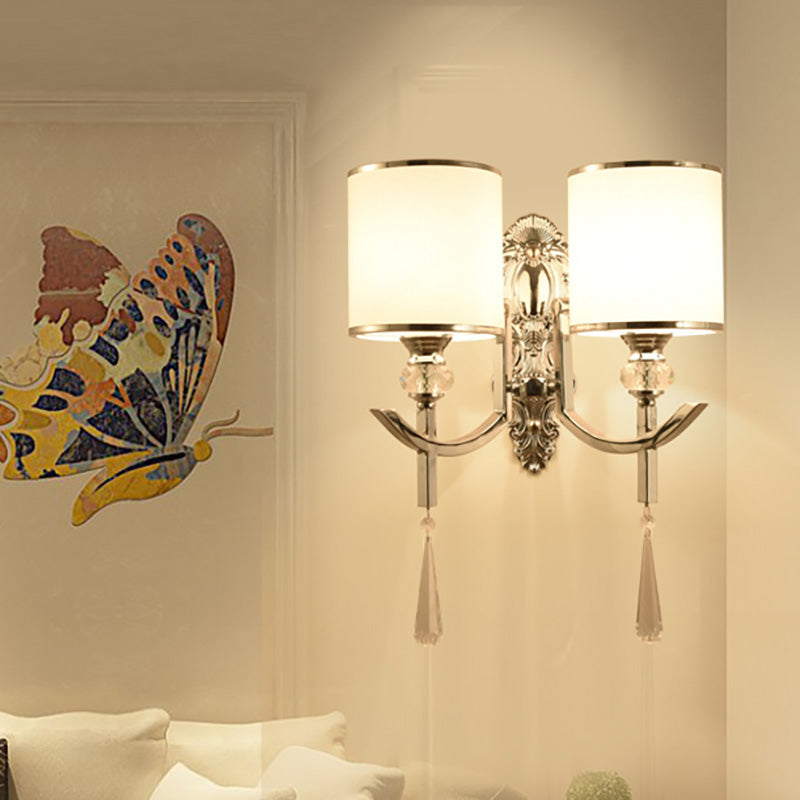 Tessuto a parete per parete con cilindro in stile vintage 1/2-tea