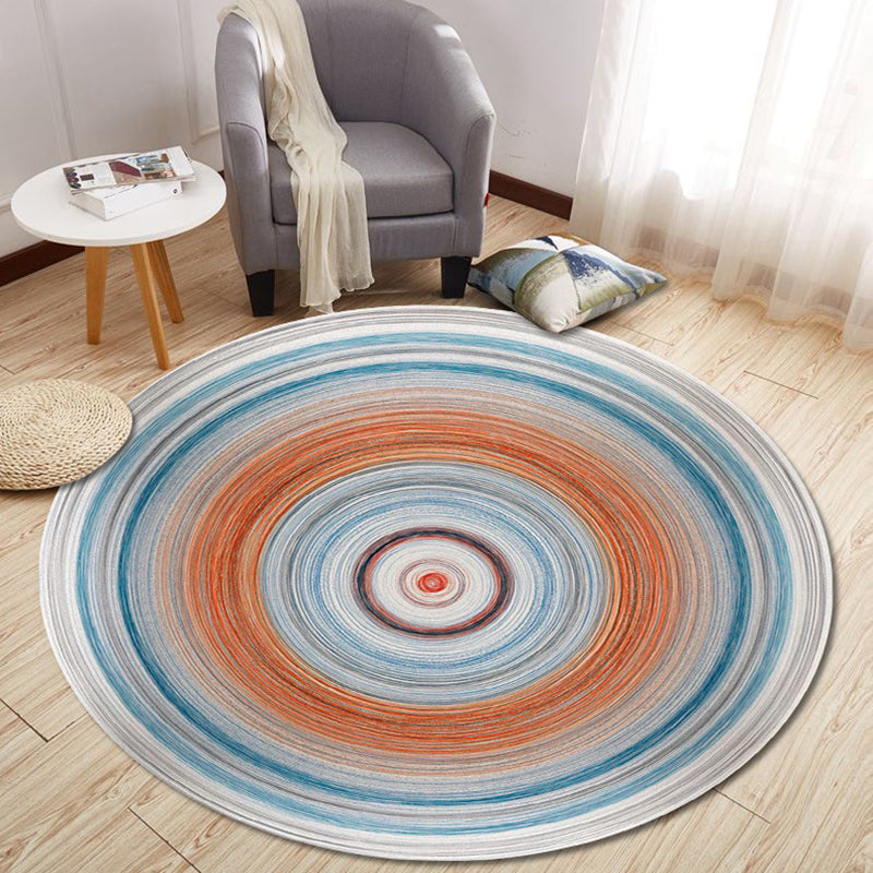 Multi Color Modern Rug Polyster Geometric Print Area Carpet Pet Friendly Non-Slip Rug for Home Decor