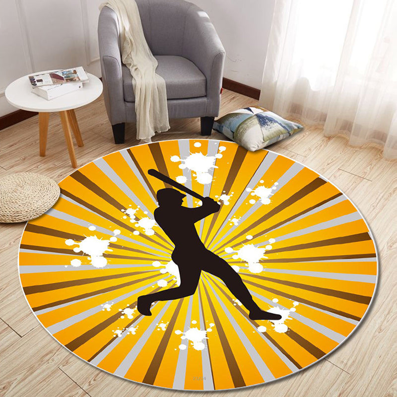 Multi Color Modern Rug Polyster Geometric Print Area Carpet Pet Friendly Non-Slip Rug for Home Decor