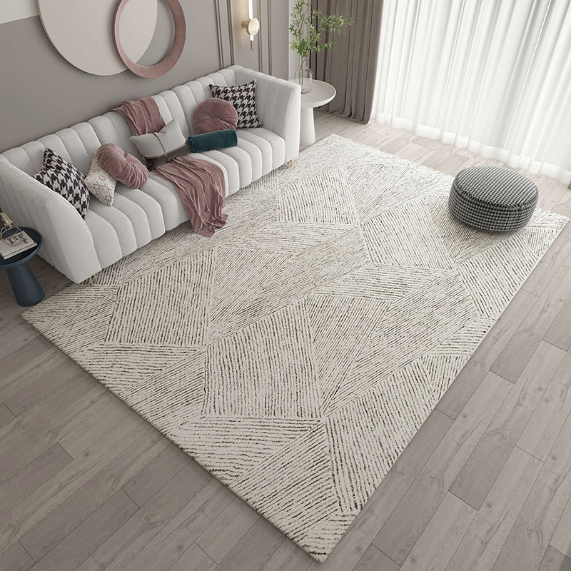 Western Bedroom Rug Multi Colored Geometric Print Carpet Cotton Blend Pet Friendly Easy Care Rug