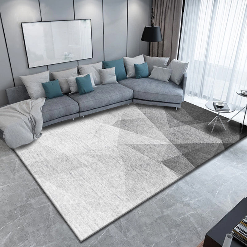 Multi Color Trendy Rug Cotton Blend Geometric Indoor Rug Non-Slip Back Easy Care Area Carpet for Bedroom