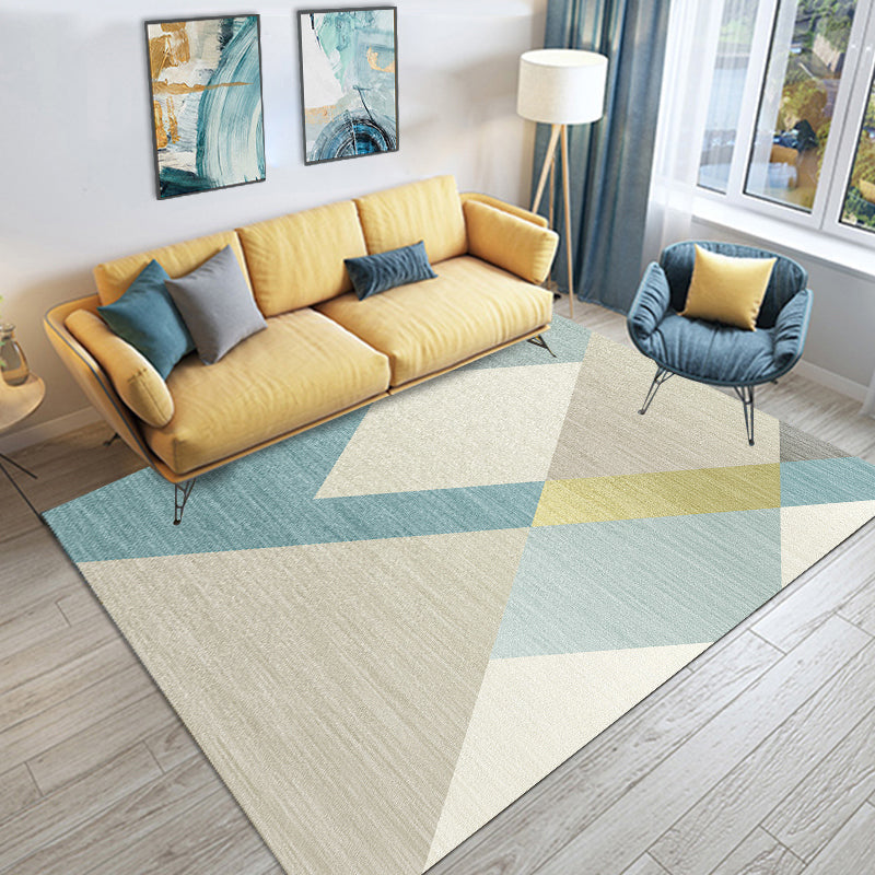 Casual Western Rug Multicolor Geo Printed Area Carpet Non-Slip Backing Machine Washable Rug for Living Room