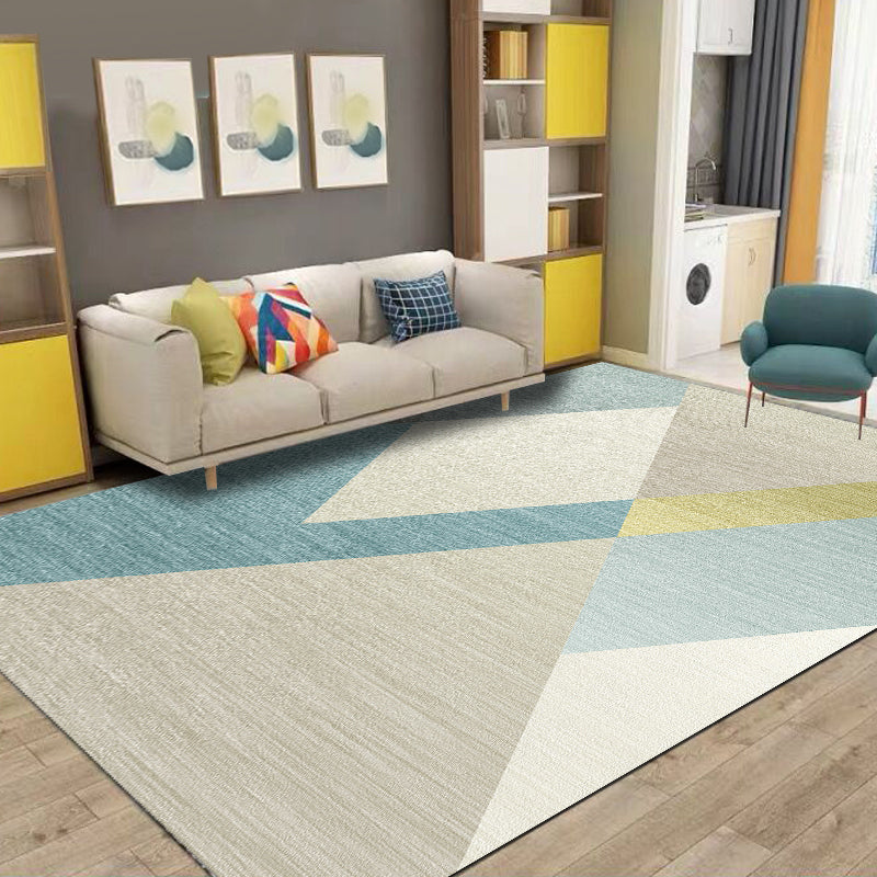 Casual Western Rug Multicolor Geo Printed Area Carpet Non-Slip Backing Machine Washable Rug for Living Room