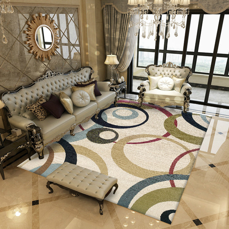 Einfacher mehrfarbiger abstrakter Teppichsynthetik Moderner Bereich Teppich nicht rutscher Backing tierfreundlicher Teppich für Wohnzimmer