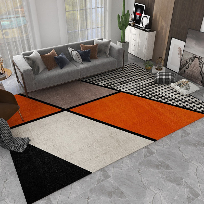 Minimalistisch woninginrichting Tapijt tapijt veelkleuren abstract tapijt katoen mengsel wasbaar antislip achterste tapijt