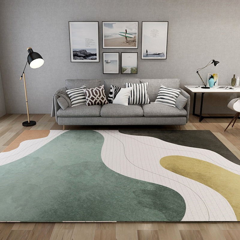 Minimalistisch woninginrichting Tapijt tapijt veelkleuren abstract tapijt katoen mengsel wasbaar antislip achterste tapijt
