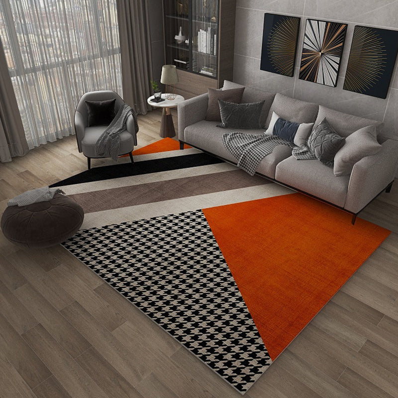Minimalistisch woninginrichting Tapijt tapijt veelkleuren abstract tapijt katoen mengsel wasbaar antislip achterste tapijt