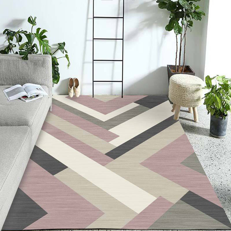 Western Geo Printed Rug Multicolor Synthetics Indoor Rug Machine Washable Anti-Slip Backing Carpet for Room