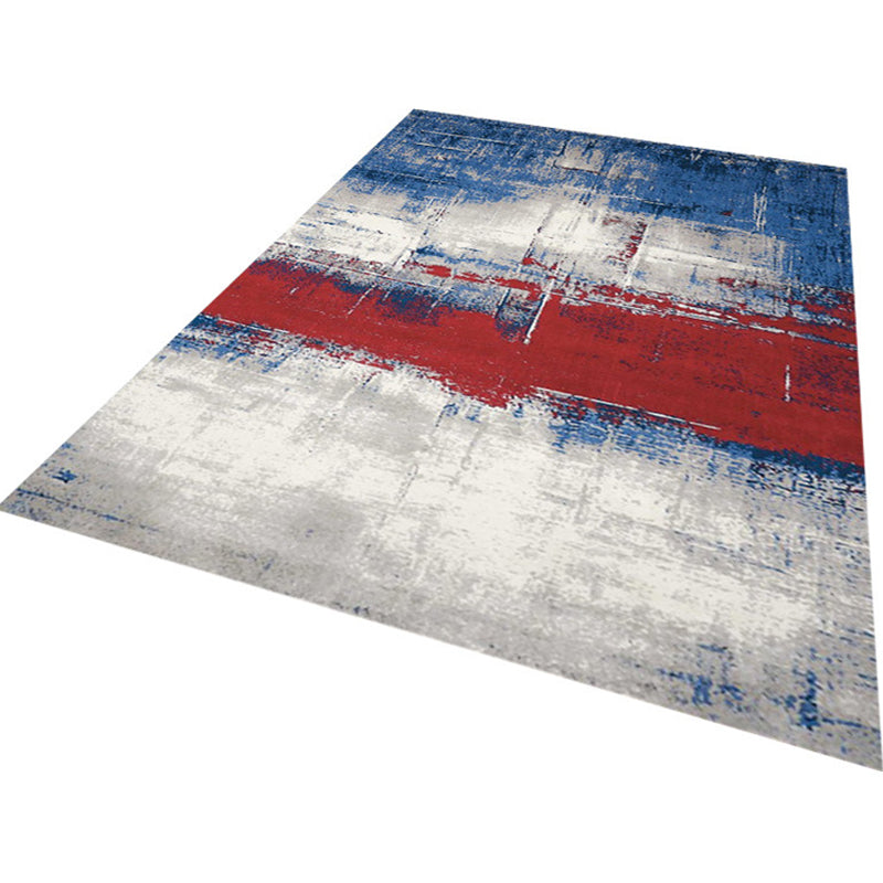 Multi Color Nordic Rug Polyster Geo Printed Area Rug Non-Slip Backing Pet Friendly Easy Care Rug for Parlor