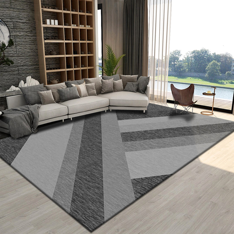 Novelty Parlor Rug Multi Color Geometric Patterned Indoor Rug Cotton Blend Non-Slip Pet Friendly Carpet