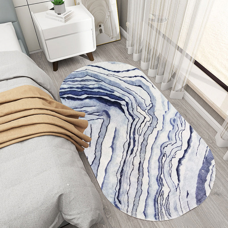 Contemporary Abstract Print Rug Multi-Colored Acrylic Area Rug Pet Friendly Easy Care Washable Carpet for Bedroom