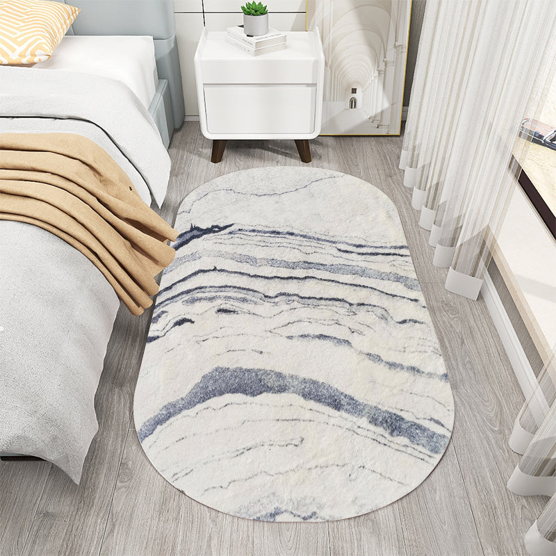 Contemporary Abstract Print Rug Multi-Colored Acrylic Area Rug Pet Friendly Easy Care Washable Carpet for Bedroom