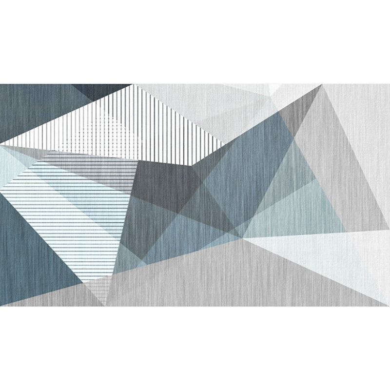 Comfort Bedroom Rug Multi Colored Geometric Printed Area Carpet Polyster Anti-Slip Backing Pet Friendly Rug