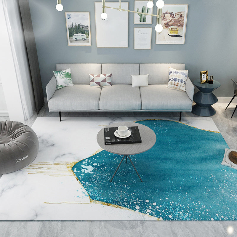 Multi-Colored Western Rug Polyster Colorblock Area Rug Non-Slip Backing Machine Washable Carpet for Parlor