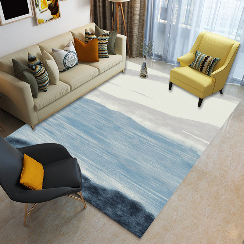 Glam Living Room Rug Multi Colored Abstract Pattern Carpet Synthetics Machine Washable Non-Slip Rug