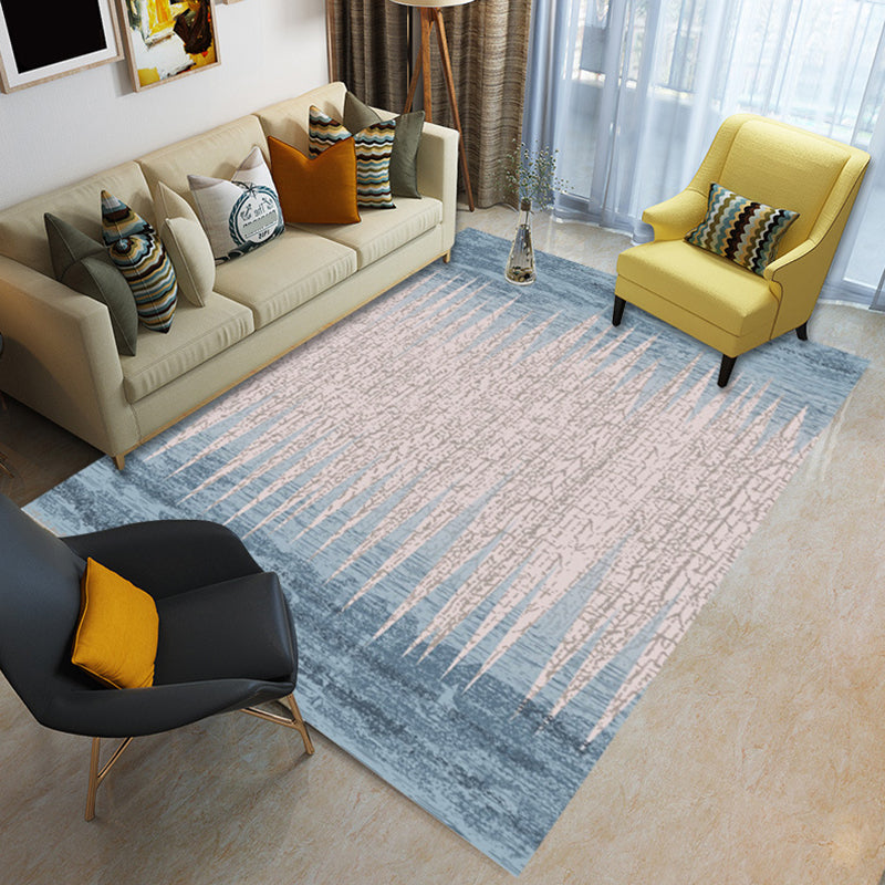 Glam Living Room Rug Multi Colored Abstract Pattern Carpet Synthetics Machine Washable Non-Slip Rug