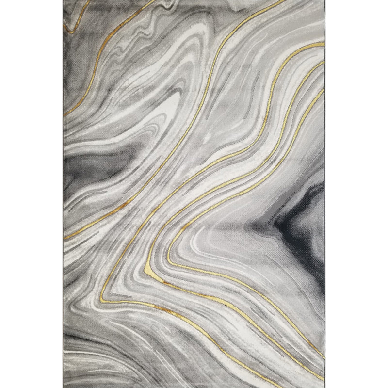 Modern Oriental Print Rug Multi Color Polyster Area Rug Easy Care Pet Friendly Carpet for Living Room
