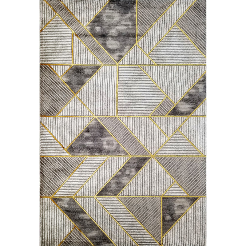 Modern Oriental Print Rug Multi Color Polyster Area Rug Easy Care Pet Friendly Carpet for Living Room