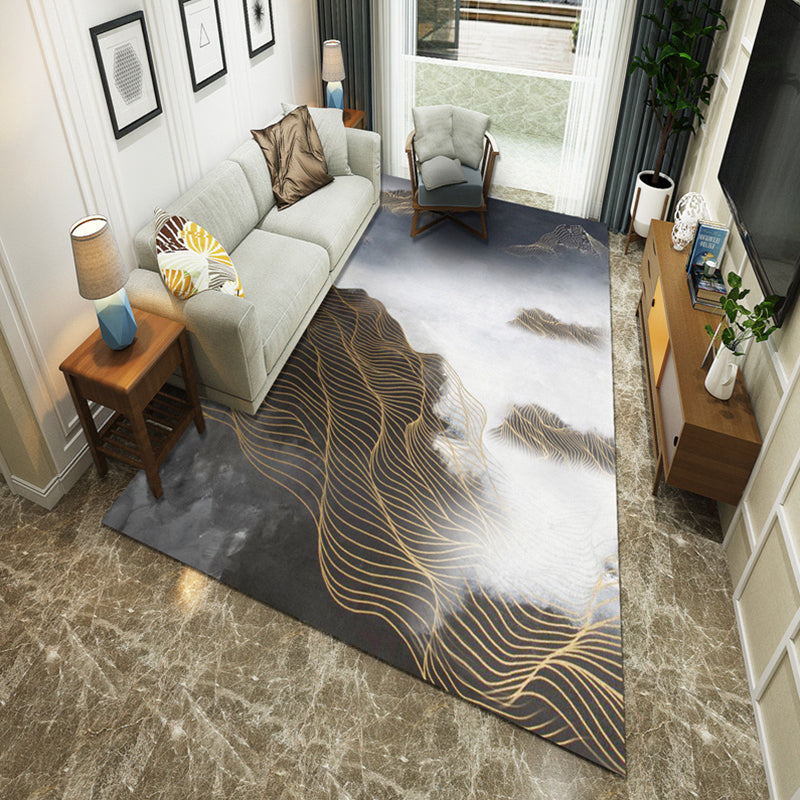 Minimalistische kamer Tapijt Multi -gekleurde oosterse afdrukruimte Tapijt Polyster Easy verzorgt Machine Wasbaar binnen Tapijt