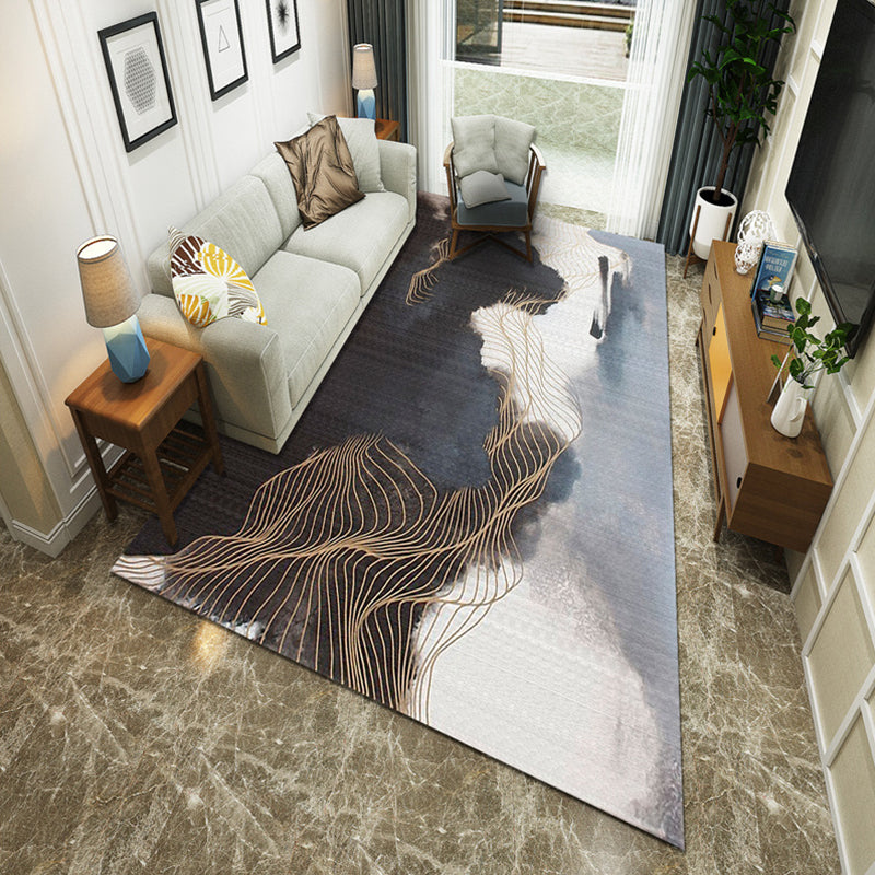 Minimalistische kamer Tapijt Multi -gekleurde oosterse afdrukruimte Tapijt Polyster Easy verzorgt Machine Wasbaar binnen Tapijt